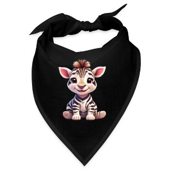 Happy cute Baby Zebra - Bandana - Schwarz - Vorne