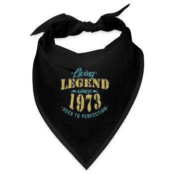 jahrgang 1973 Geburtstag Lebende Legende - Bandana - Schwarz - Vorne