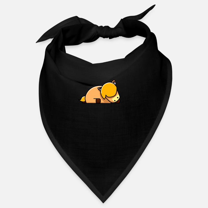 Mignon cheval poney dort Bandana