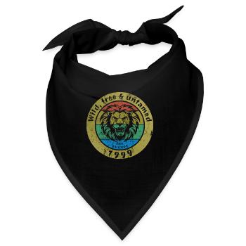 25. Geburtstag Wild, free & untamed since 08/1999 - Bandana - Schwarz - Vorne