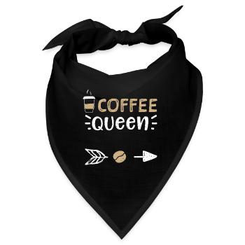 Coffee Queen - Coffee - Bandana - Schwarz - Vorne