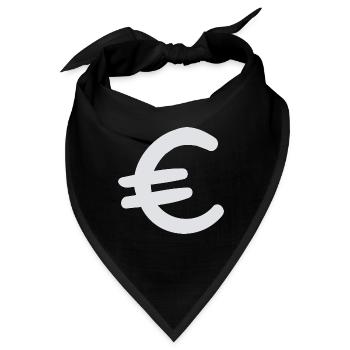 Euro Zeichen - Bandana - Schwarz - Vorne