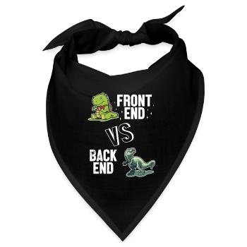 Frontend vs. Backend Developer Developer Coder - Bandana - Schwarz - Vorne