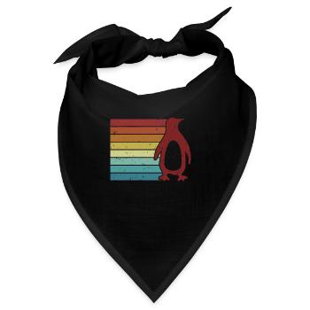 Seevogel Königspinguin Kaiserpinguin Pinguin - Bandana - Schwarz - Vorne
