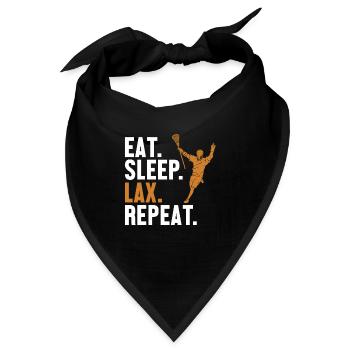 Eat Sleep Lax Repeat Intercrosse Lax Spieler - Bandana - Schwarz - Vorne