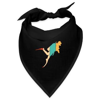 Tauchermaske Taucherflossen Taucherbrille Taucher - Bandana - Schwarz - Vorne