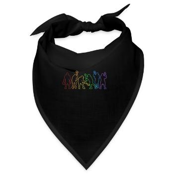 Lacrosse LGBT Rainbow Lax Spieler Polocrosse - Bandana - Schwarz - Vorne
