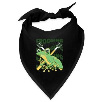 Frogging Kaulquappe Laubfrosch Kröte Frosch Fänger - Bandana - Schwarz - Vorne