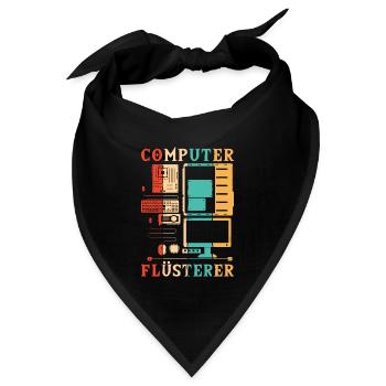 Computer Flüsterer Informatiker Admin - Bandana - Schwarz - Vorne