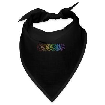 Pizza LGBT Rainbow Pizzaofen Pizza Pizzablech - Bandana - Schwarz - Vorne