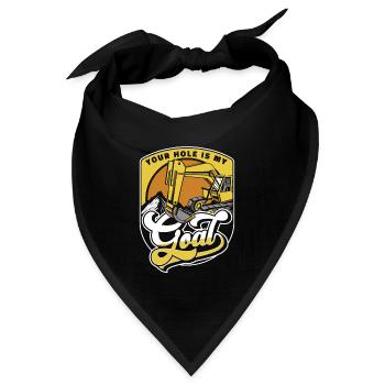 Your Hole Is My Goal Excavator Seilbagger - Bandana - Schwarz - Vorne