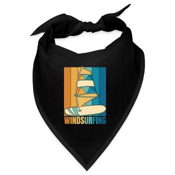 Retro Wassersport Wellenreiter Surfer Windsurfen - Bandana - Schwarz - Vorne