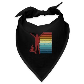 Retro Zelten Glamping Campingplatz Camper Camping - Bandana - Schwarz - Vorne