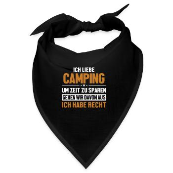 Camping hat immer Recht Campingplatz Zelten - Bandana - Schwarz - Vorne