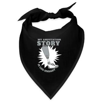 Meine Amputationsgeschichte ist legendäres Benutzerbein - Bandana - Schwarz - Vorne