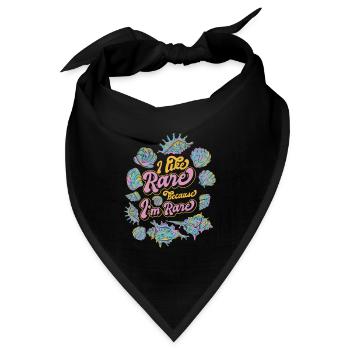 Ich mag seltene, weil ich seltene Muschelmuscheln bin - Bandana - Schwarz - Vorne