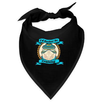 Ich würde lieber auf einer Kreuzfahrt mit einem Kreuzfahrtschiff Urlaub machen - Bandana - Schwarz - Vorne