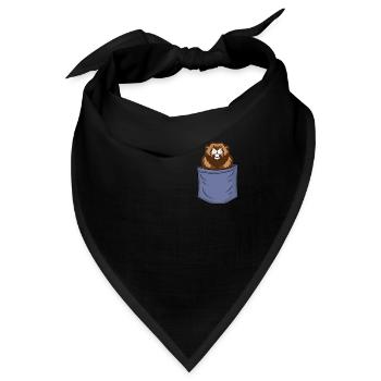 Biber Brusttasche Eurasischer Castor Canadensis - Bandana - Schwarz - Vorne