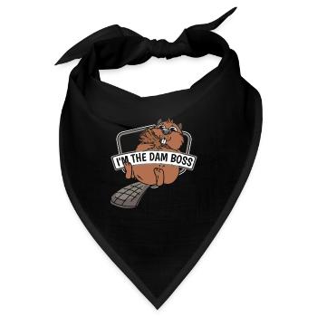 Ich bin der Damm Eurasischer Castor canadensis Biber - Bandana - Schwarz - Vorne