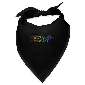 Völkerball LGBT Regenbogen Team Spiel Prisonball - Bandana - Schwarz - Vorne
