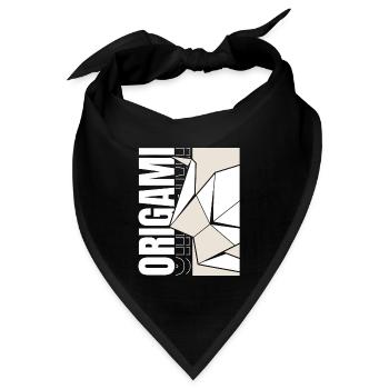 Falten Eule Papierkranich Meister Origami - Bandana - Schwarz - Vorne
