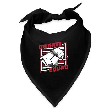Origami Squad Folding Eule Papier Kranich Meister - Bandana - Schwarz - Vorne