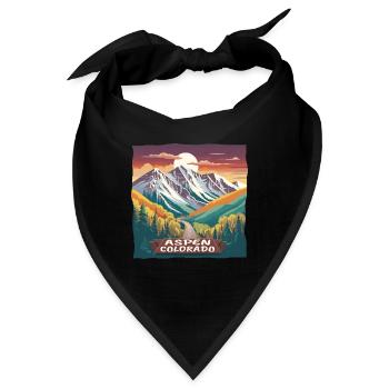 Aspen Colorado Wintersport Skigebiet Skisport - Bandana - Schwarz - Vorne