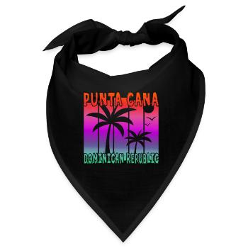 Punta Cana Dominican Republic - Bandana - Schwarz - Vorne