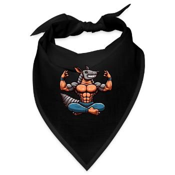 Armadillo Yoga Meditation Entspannung Tierdesign - Bandana - Schwarz - Vorne