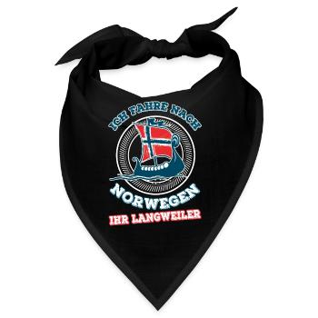 Design Langweiler Norwegen Schiff - Bandana - Schwarz - Vorne
