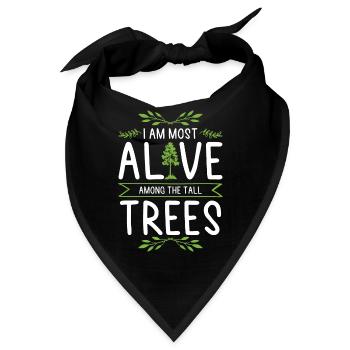 Natur Baum Bäume - Bandana - Schwarz - Vorne