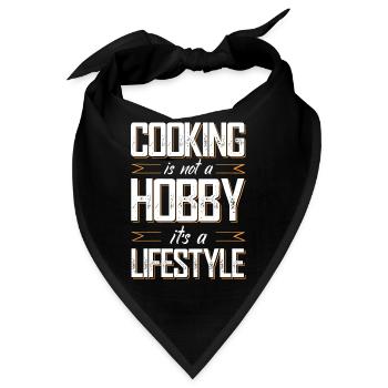 koch kochen spruch chefkoch - Bandana - Schwarz - Vorne