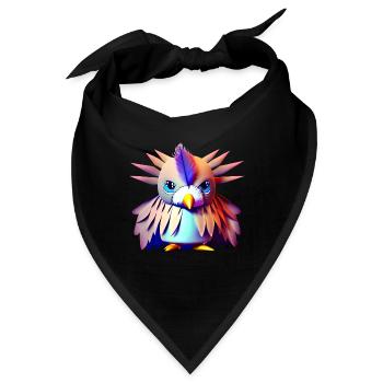 Polygon Vogel - Bandana - Schwarz - Vorne