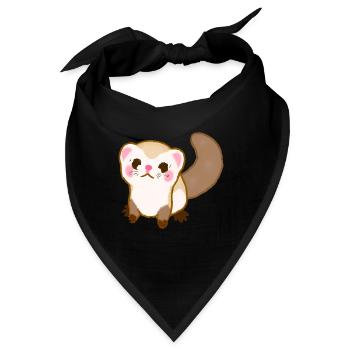 Frettchen - Bandana - Schwarz - Vorne