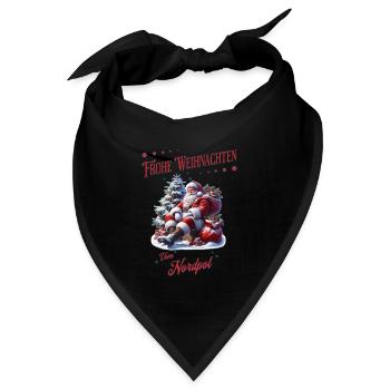 Frohe Weihnachten Aber mit Stil direkt vom Nordpol - Bandana - Schwarz - Vorne