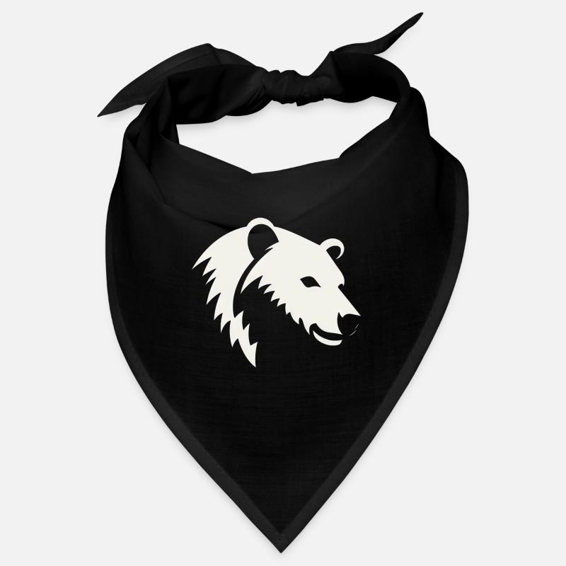 Bär Silhouette eines Eisbärkopfes Bandana