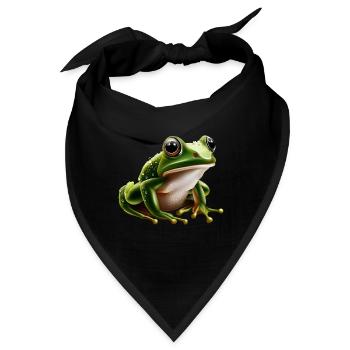 Regenfrosch Wassertropfen Frosch - Bandana - Schwarz - Vorne