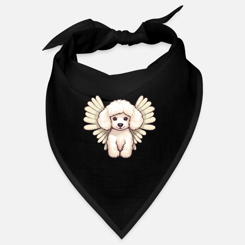 Doux caniche blanc avec des ailes d'ange - Bandana