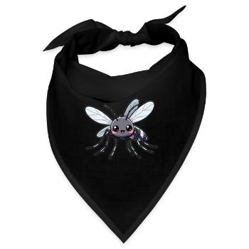 Kawaii Comic Mücke Fliege Geschenk  - Bandana - Schwarz - Vorne