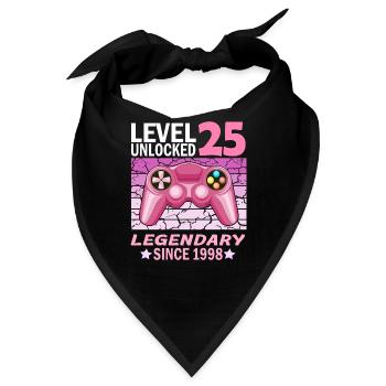 25. Geburtstag Gamer zocken Geburtstjahr 1998 - Bandana - Schwarz - Vorne