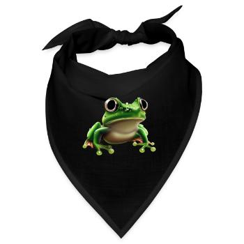 Regenfrosch Wassertropfen Frosch - Bandana - Schwarz - Vorne