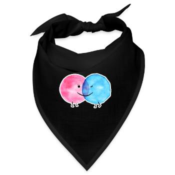 DOTLOVE ICH LIEBE DICH WASSERFARBE - Bandana - Schwarz - Vorne