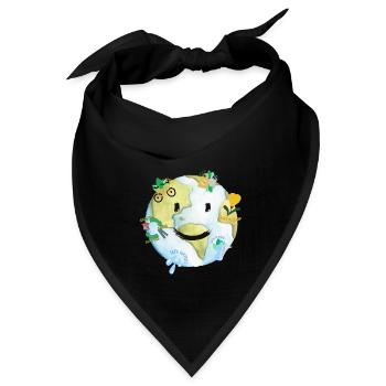 Save The Planet - Bandana - Schwarz - Vorne