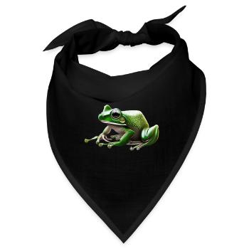 Regenfrosch Wassertropfen Frosch - Bandana - Schwarz - Vorne