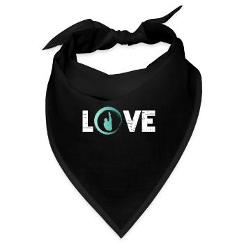 Sporty Hobby Leidenschaft Turmspringen - Bandana - Schwarz - Vorne