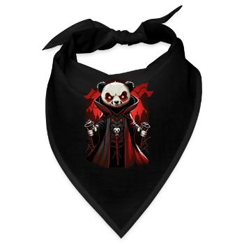Panda-Vampir - Bandana - Schwarz - Vorne
