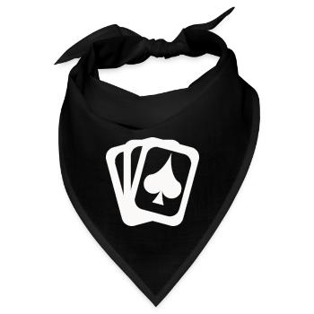 Poker! Casino, Lotto, Geburtstag, Geschenk, Fun - Bandana - Schwarz - Vorne