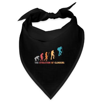 Klettern Evolution des Kletterns Bergsteiger-Humor - Bandana - Schwarz - Vorne