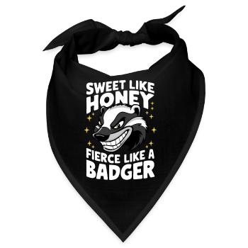 Dachs Honigdachs Tier - Bandana - Schwarz - Vorne