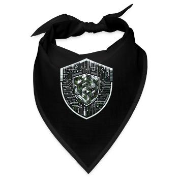 Digitales Shield-Protokoll - Bandana - Schwarz - Vorne